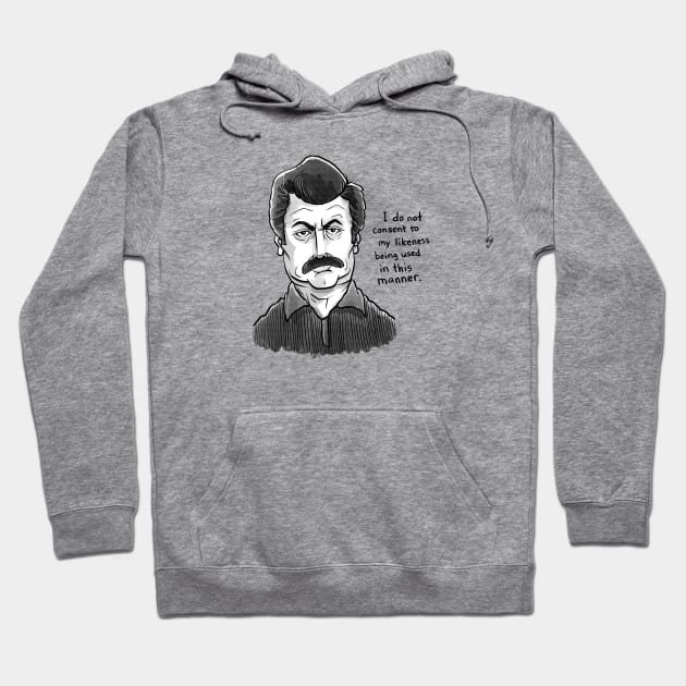 Ron Swanson Hoodie by Tyson Cole